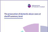Front cover of report on the prosecution of domestic abuse cases at sheriff summary level dated April 2024